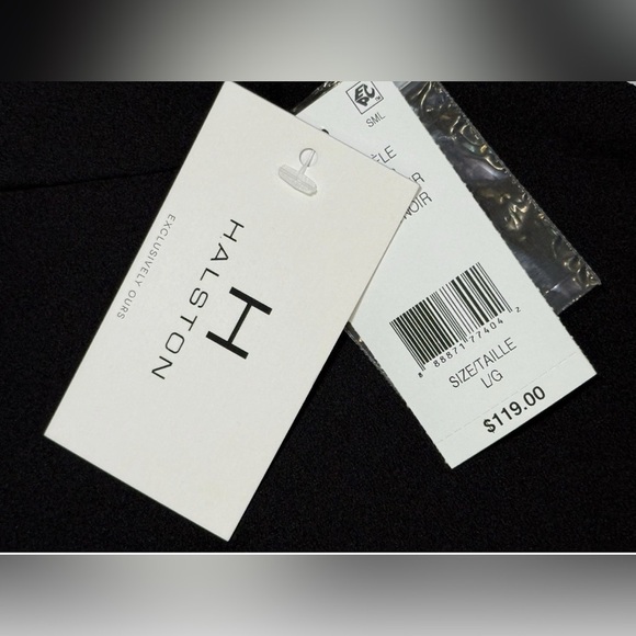 NWT Halston Key Hole Black Midi Dress Size L Large Designer Lightweight $119 - Picture 9 of 10